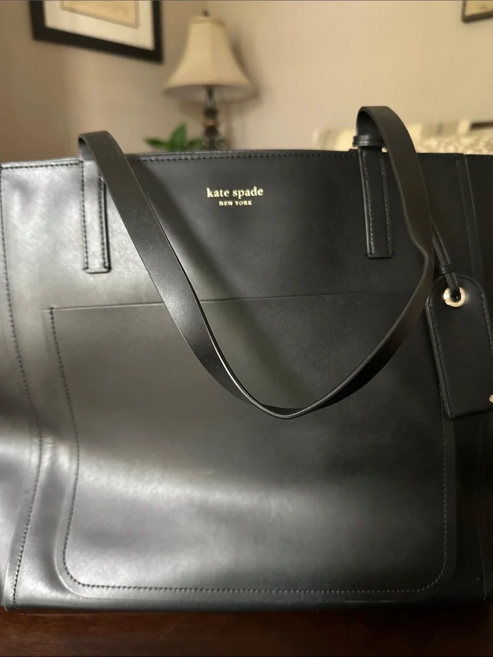 kate spade Black Leather Tote - Picture 4 of 6